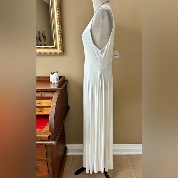 Free People FP Beach Feliz Maxi Dress Slits White Size Medium M NWT - Picture 9 of 11
